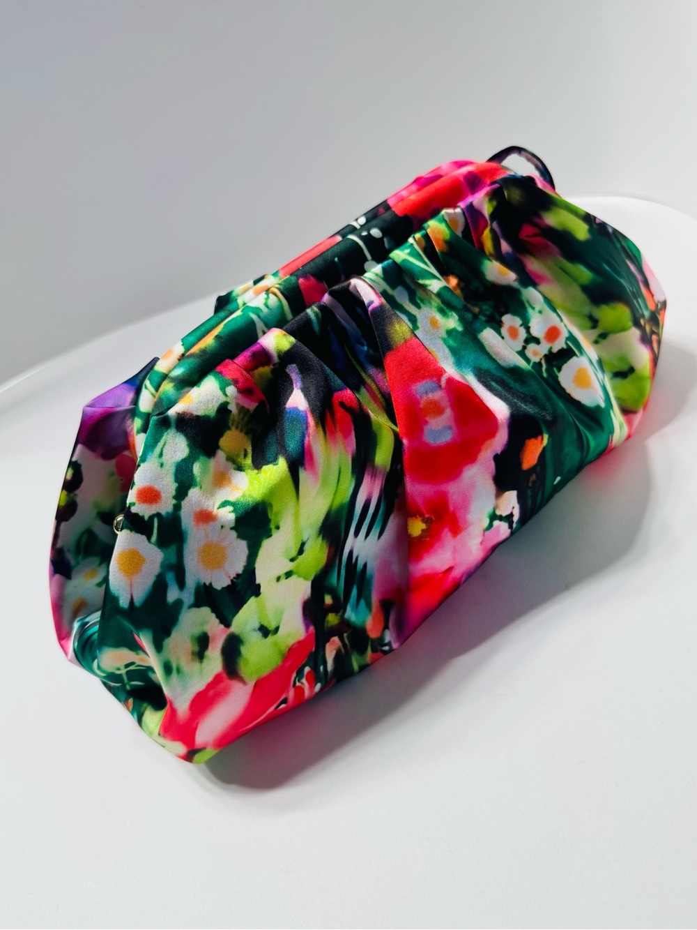 NWT Marc Cain Floral Satin Evening Clutch Wedding Guest Summer Garden event - Picture 6 of 10